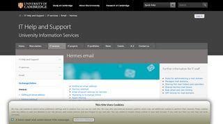 hermes webmail|cambridge university hermes email.